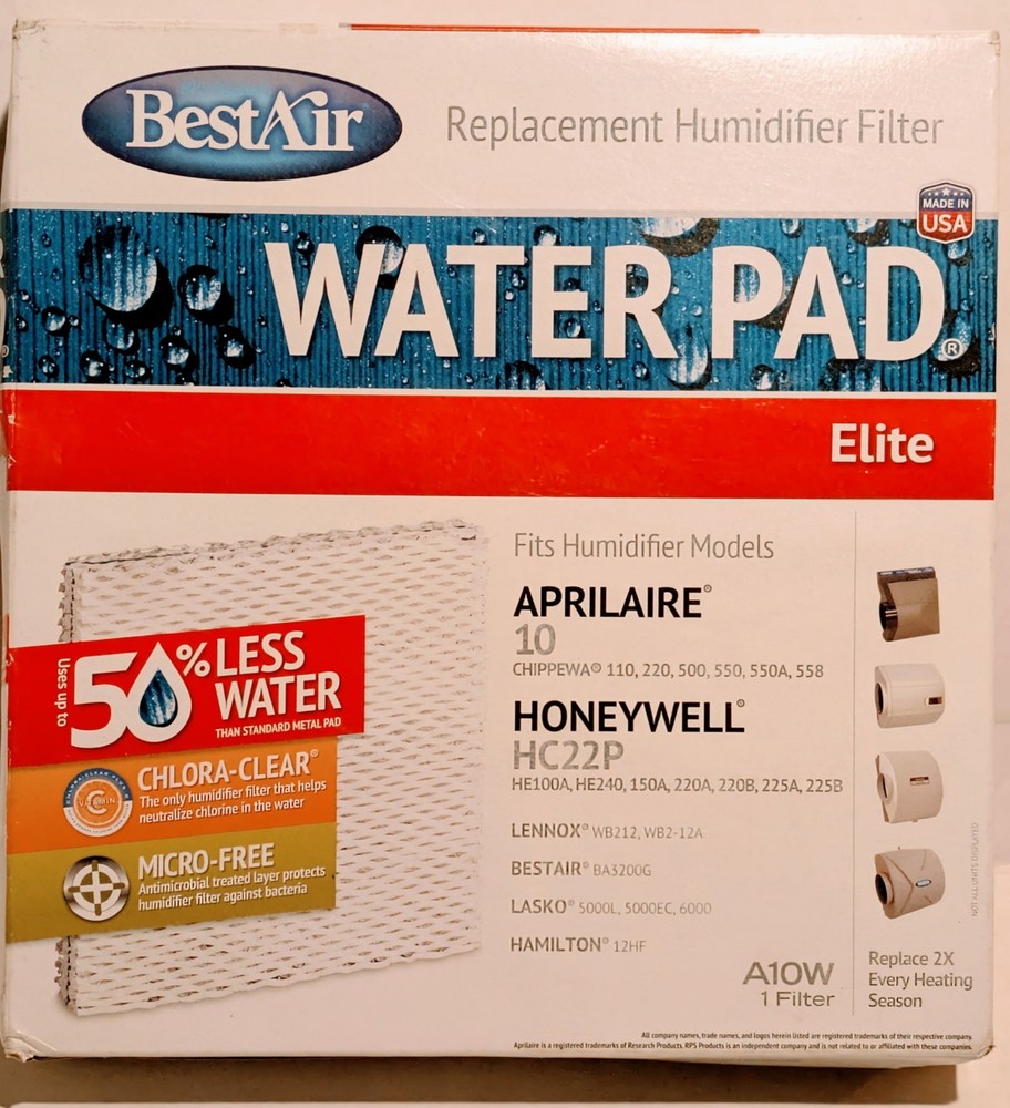 BestAir A10W Replacement Humidifier Filter Water Pad Fits Aprilaire & Honeywell