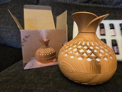 New Wood Grain Vase Humidifier Household Electric Air Humidifier Desktop