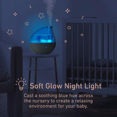 Humidifier Ultrasonic Cool Mist Night Light Baby Kids Nursery Colds Coughs