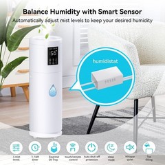Humidifier 2000sqft 17L 4.5Gal Top Fill 4 Speed Mist