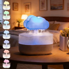 7 Color Lights Rain Cloud Humidifier, Timing Water Drip Aroma Diffuser, Mushroom