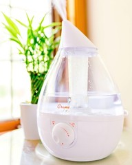 Crane White Teardrop Ultrasonic Cool Mist Humidifier, 1 Gallon Auto… Fast Ship