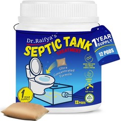Dr.Raifya’s Septic Tank Treatment Pods – 12 Pcs for 1-Year Supply | Beneficial B