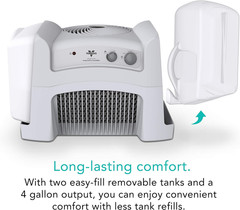Evap40 Evaporative Humidifier with Adjustable Humidistat, 4-Gallon Capacity for