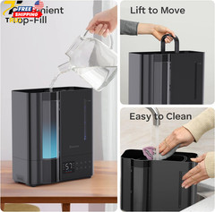 8L Humidifiers for Bedroom, Warm & Cool Mist for Large Room Home Top Fill Ultra