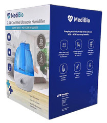 MEDIBIO 2.5L COOL MIST ULTRASONIC HUMIDIFIER NIB