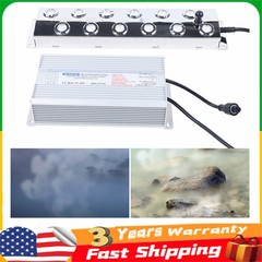 12 Head Ultrasonic Mist Fog Maker Pond Fogger Machine for Hydroponics Landscape