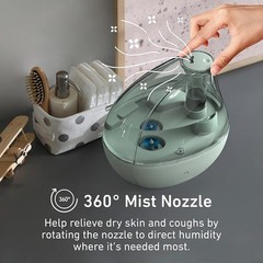 2-in-1 Humidifier Night Light Quiet Cool Mist Air Moisturizer Kids Room New