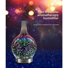 100ml 3D Glass Aromatherapy Machine Creative Humidifier Colorful LED Nightlight