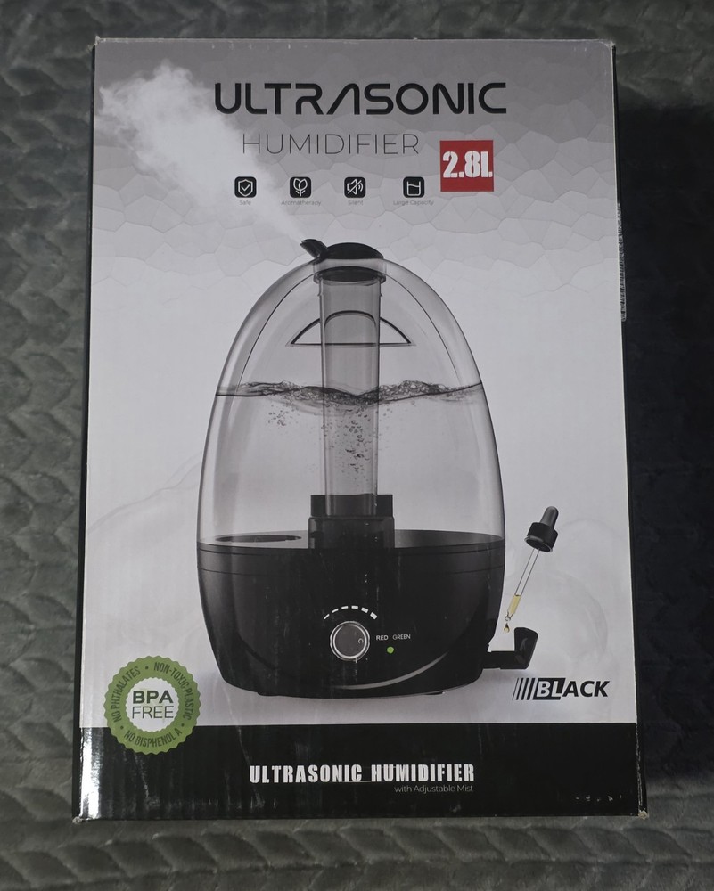 FUMMUX Cool Mist Humidifiers for Bedroom 2.8 L Water Tank Quiet Ultrasonic Air