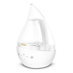 CRANE – 1 Gal. Drop Cool Mist Humidifier with Sound Machine – Clear/White