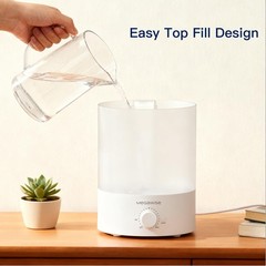 MEGAWISE 2 pack 3.5L Ultrasonic Cool Mist Humidifier Top Fill Essential Oil