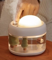 Quiet Humidifier Projection Cute Humidifier USB 500ml 3 Colors 2 Fog Mode Quiet