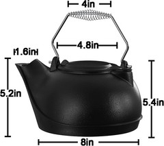 Whistling 1.8L Cast Iron Humidifying Kettle with Cool Touch Chrome Handle