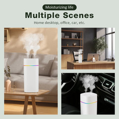 600ML Air Humidifier Atomizer Silent Double Spray Port Aromatherapy Oil Diffuser