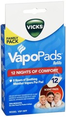 Vicks VapoPads Scent Pads Comfort 12 EA