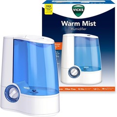 Vicks Warm Mist Humidifier 1Gal Filter-Free Auto Shut-Off Night Light