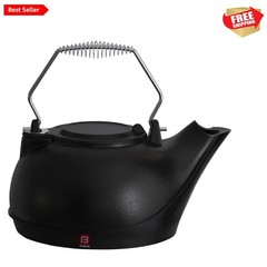 Whistling 1.8L Cast Iron Humidifying Kettle with Cool Touch Chrome Handle