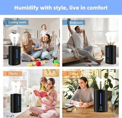 6L Humidifiers for Bedroom Large Room Home,Cool and Warm Humidifier for Baby …