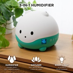 LittleHippo WISPI 3-in-1 Humidifier Diffuser Night Light Baby/Kids 3 Mist 7 LED
