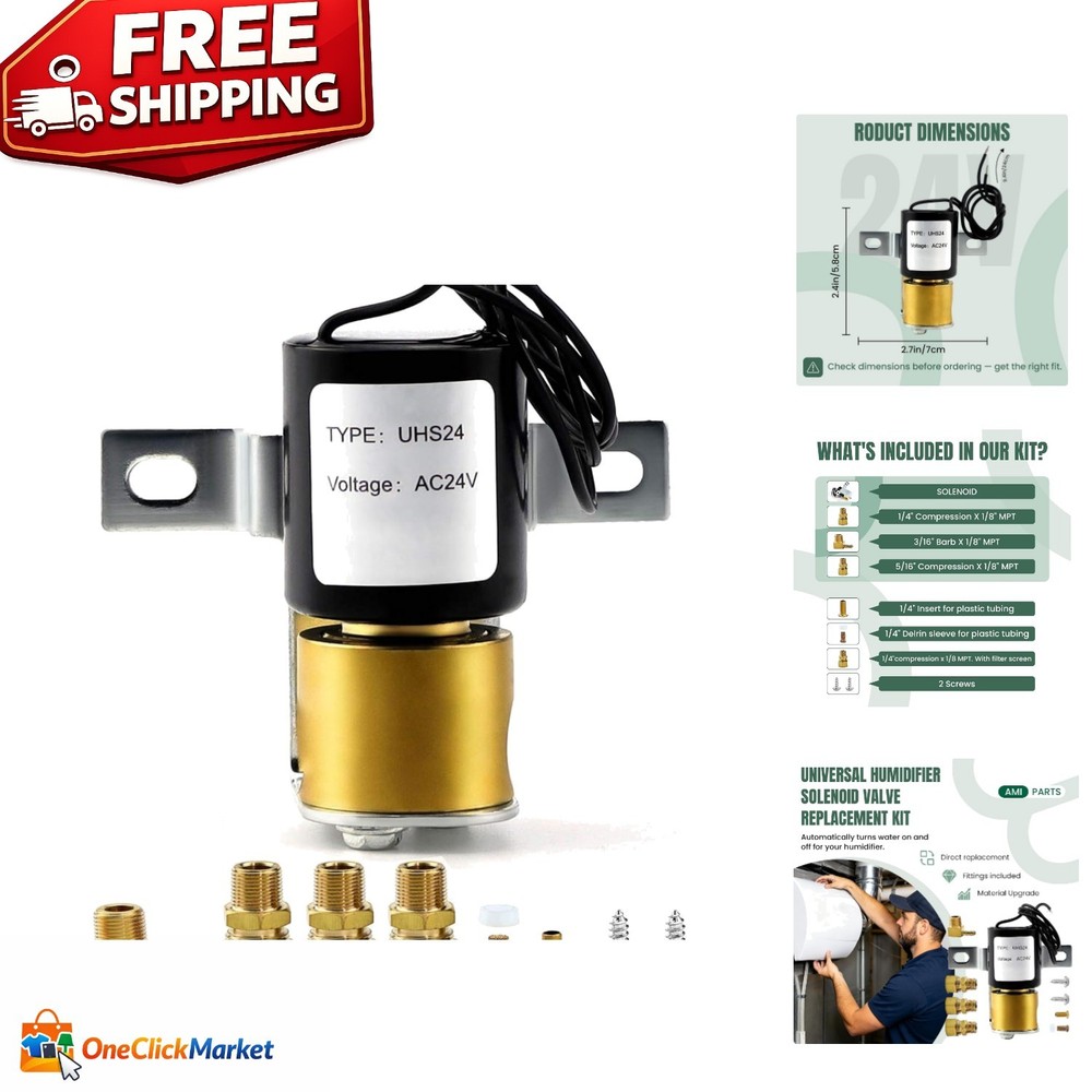 High-Quality Universal Humidifier Solenoid Valve Replacement for 24V Systems