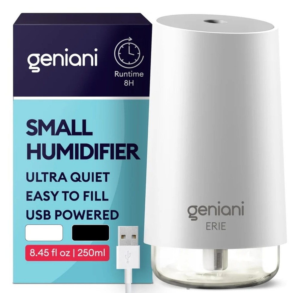 Portable Cool Mist Ultrasonic Humidifier for Bedroom – Auto Shut Off 250ML