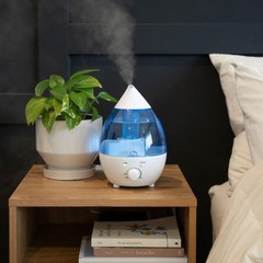 Crane EE-5300 1.3L Ultrasonic Cool Mist Humidifier Filter-Free Auto Shut-Off