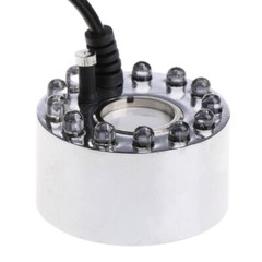 Mist Maker Indoor Fountain Mister Foggers Small Pond Fog Machine Atomizer 12 LED