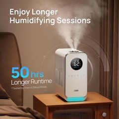 Humidifiers for Bedroom, Oil Diffuser & Nightlight, 50 Hours Runtime,White