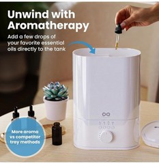 Everlasting Comfort 6L Ultrasonic Humidifier, Aromatherapy, 60hr Runtime – NEW