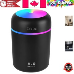 Whisper Quiet Ultrasonic Mini Humidifier with 2 Mist Modes & USB Power Supply