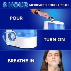 Vicks VapoSteam Medicated Liquid with Camphor, a Cough Suppressant, 8 Oz –
