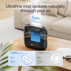 Smart Humidifiers for Bedroom, Top Fill 4L Supersized Humidifier Large Room with