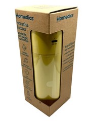 NIB HoMedics Breathe Better Portable Ultrasonic Humidifier In Glossy Yellow