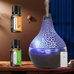 Ultra-Quiet 300ml Cool Mist Humidifier 7 Color LED Lights Essential Oil Diffuser