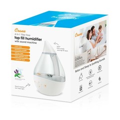 Crane Drop 2.0 Humidifiers Ultrasonic Cool Mist Humidifier Filter Free 1 Gallon