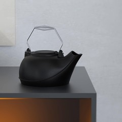 Whistling 1.8L Cast Iron Humidifying Kettle with Cool Touch Chrome Handle