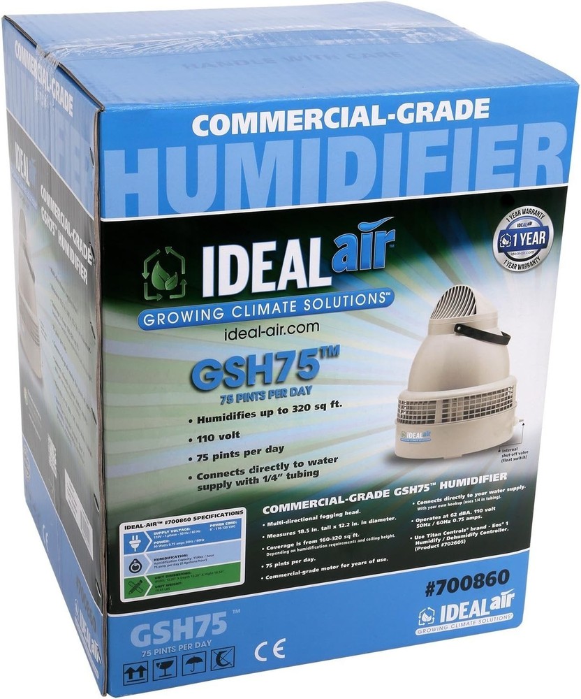 New Ideal-Air Commercial Grade Humidifier GSH75, 75 Pints Per Day