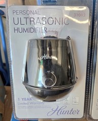 Hunter Personal Ultrasonic Mini Humidifier Black 31012 Water Bottle Portable $17