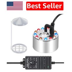 LED Fog Atomizer – 350ml/H Water Fountain Mist Maker for Halloween & Decor