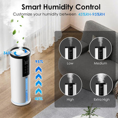 Humidifiers for Large Room 550 Ft² – 8L Cool Mist Humidifier for Bedroom Home P