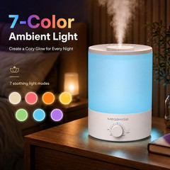 MEGAWISE 3.5L Cool Mist Humidifier with Top Refill, Large Capacity of 3.5L, Easy