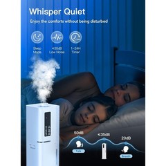 10L Humidifier 60H Runtime Ultrasonic Mist 3 Modes Remote Control Auto Shut Off