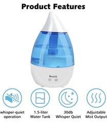 Pure Ultrasonic Cool Mist Humidifier – Lasts Up To 21 Hours, With 28dB Whisper