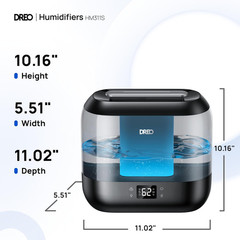 Smart Humidifiers for Bedroom, Top Fill 4L Supersized Humidifier Large Room with
