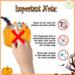Pumpkin Fogger Water Fountain Mist Maker Pond Mini Fog Atomizer Controller Party