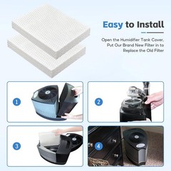 Humidifier Wick Pad Filter 2 Pack for Vornado EV100 EV200 EV3 EVDC300 EVDC500