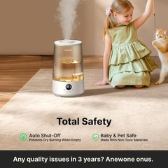 Homvana H101 3.6L Cool Mist Humidifier Bedroom Ultrasonic Aroma Diffuser