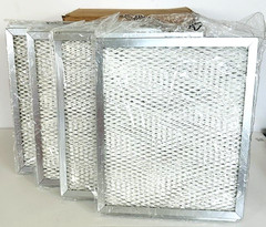 4pk Humidifier Evaporative Media Filters, Metal Frame 12 x 10x 1.5 inches