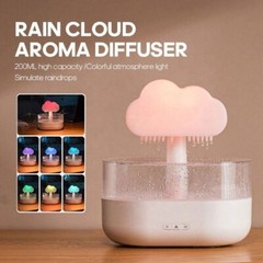 AUSHA Rain Cloud Humidifier Aroma Diffuser LED Night Light USB Air Mist Maker